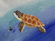 “Mr. Sea Turtle & Myrtle” Art Print by Nikah