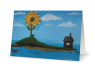 Little Ms Sunflower’s Island Greeting Card